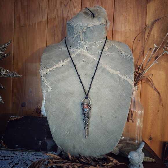 Witch Nail with Carnelian Necklace - Picture 4 of 4